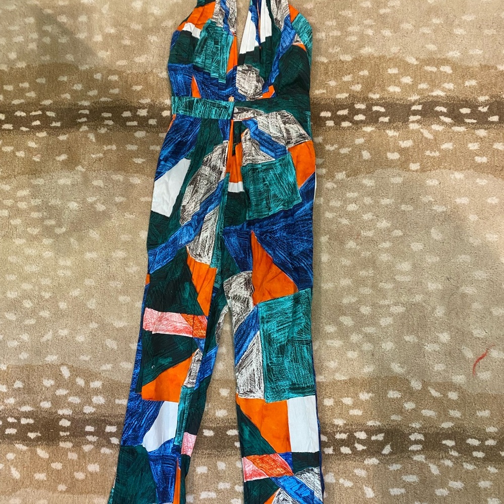 HUNTER BELL Multicolor Abstract Jumpsuit